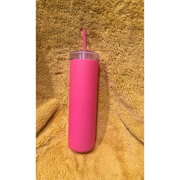 Dunkin' Summer 2024 Collection Silicone Sipper pink cold drink tumbler w/ straw - Picture 2 of 6